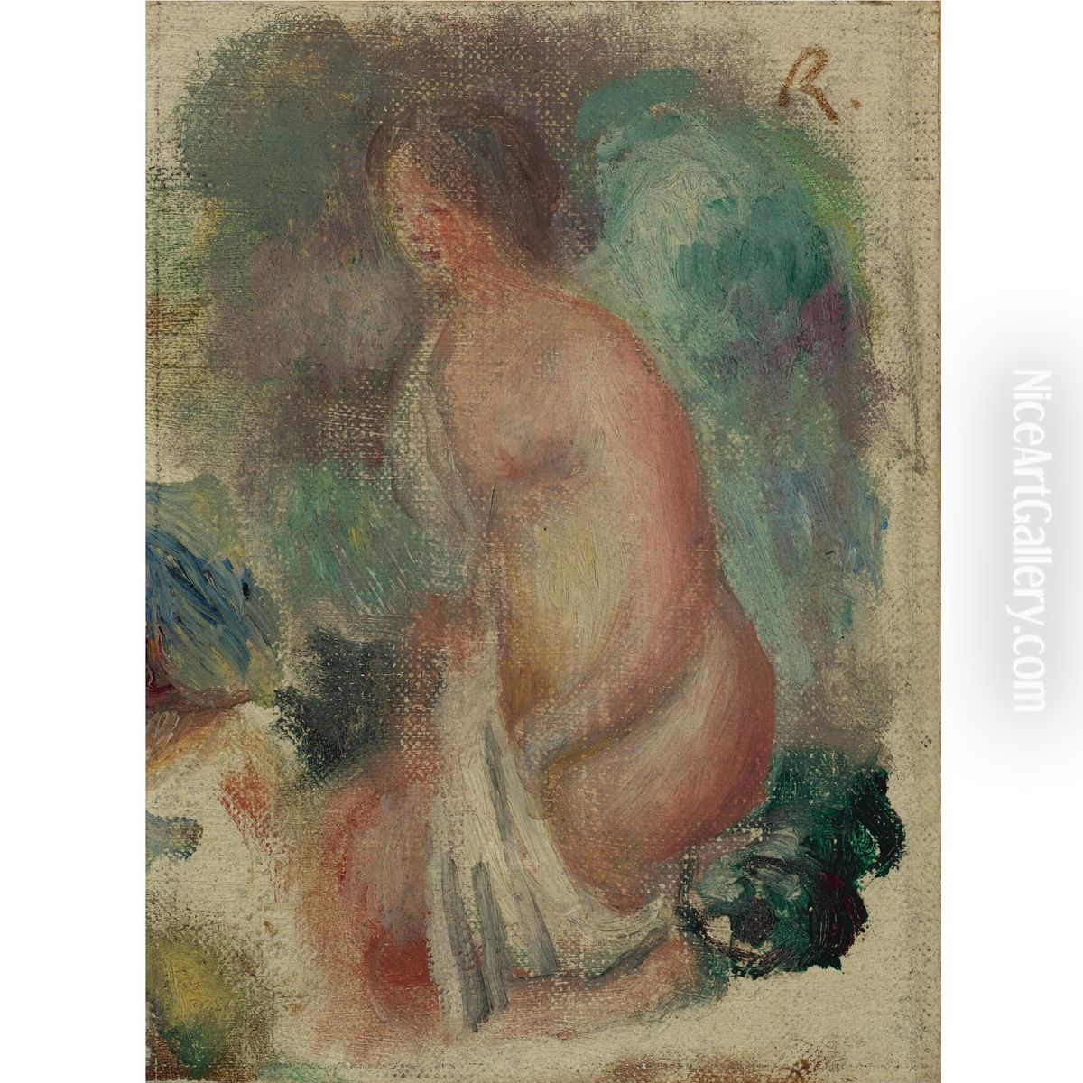 Baigneuse Oil Painting by Pierre Auguste Renoir