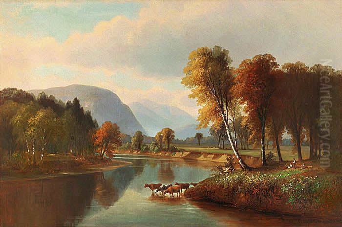 Saco River, North Conway Oil Painting by Benjamin Champney
