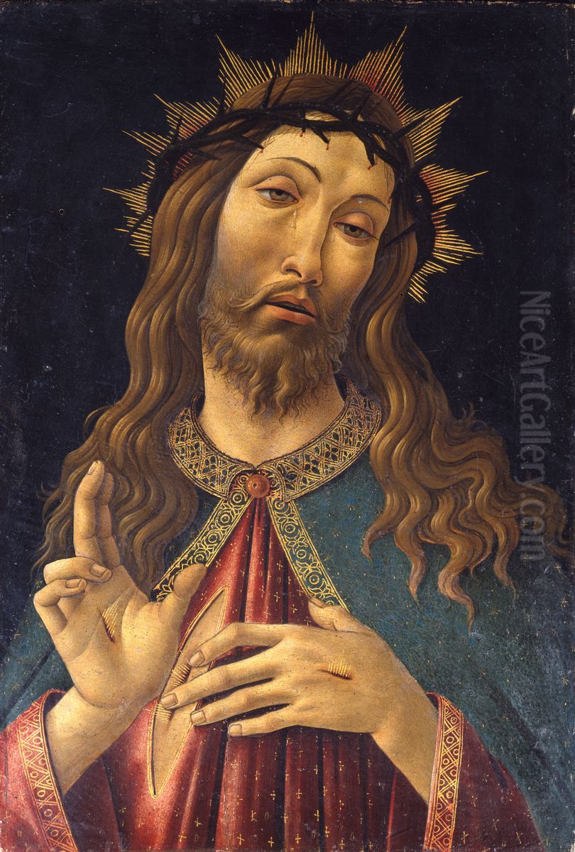 Man of Sorrows Oil Painting by Sandro Botticelli