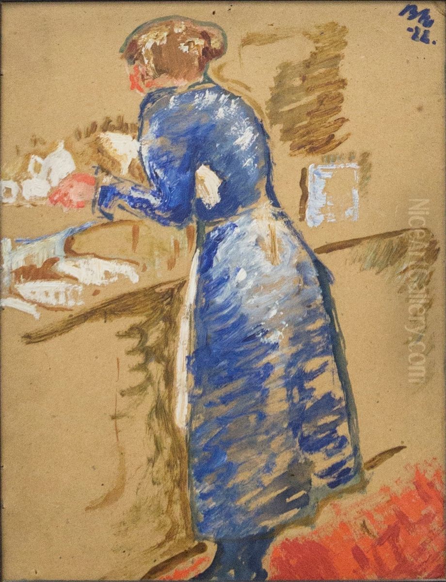 Damen. Studie Oil Painting by Bjarne Ness