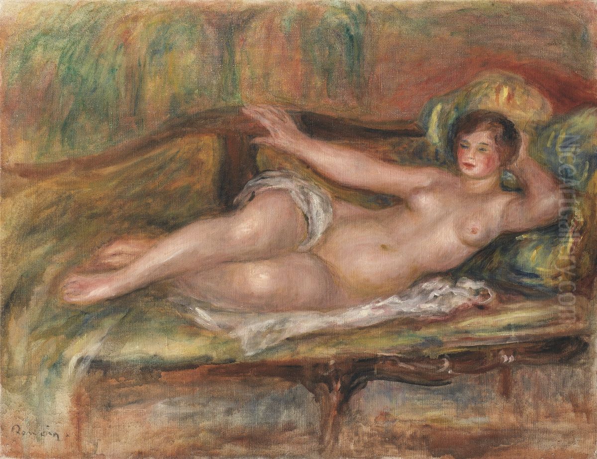 Femme allongee Oil Painting by Pierre Auguste Renoir