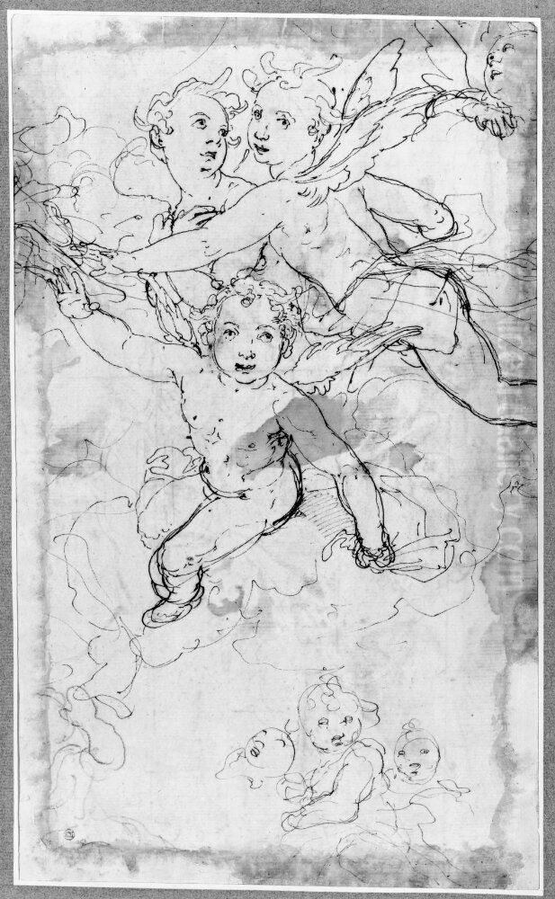 Angels Oil Painting by Federico Zuccari