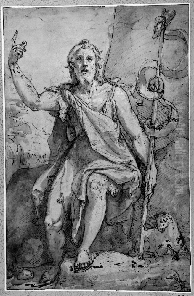 St. John the Baptist Oil Painting by Federico Zuccari