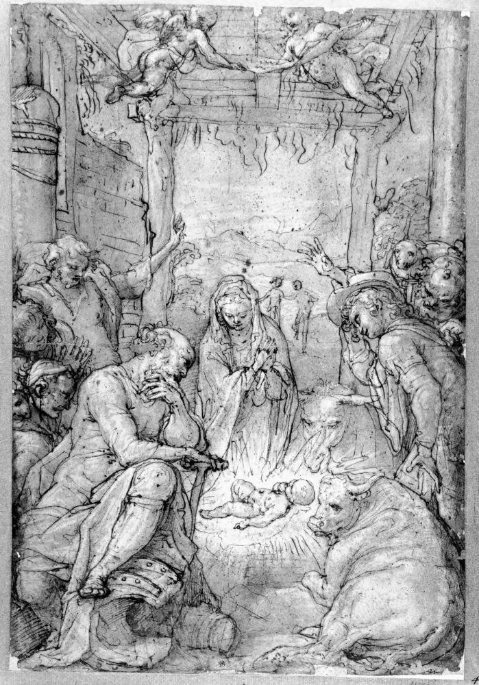 Adoration of the Shepherds Oil Painting by Taddeo Zuccari