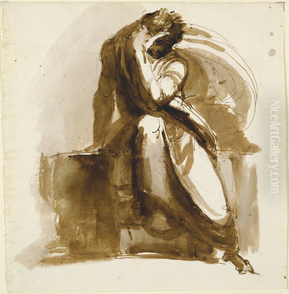 Grubblare Oil Painting by Johan Tobias Sergel