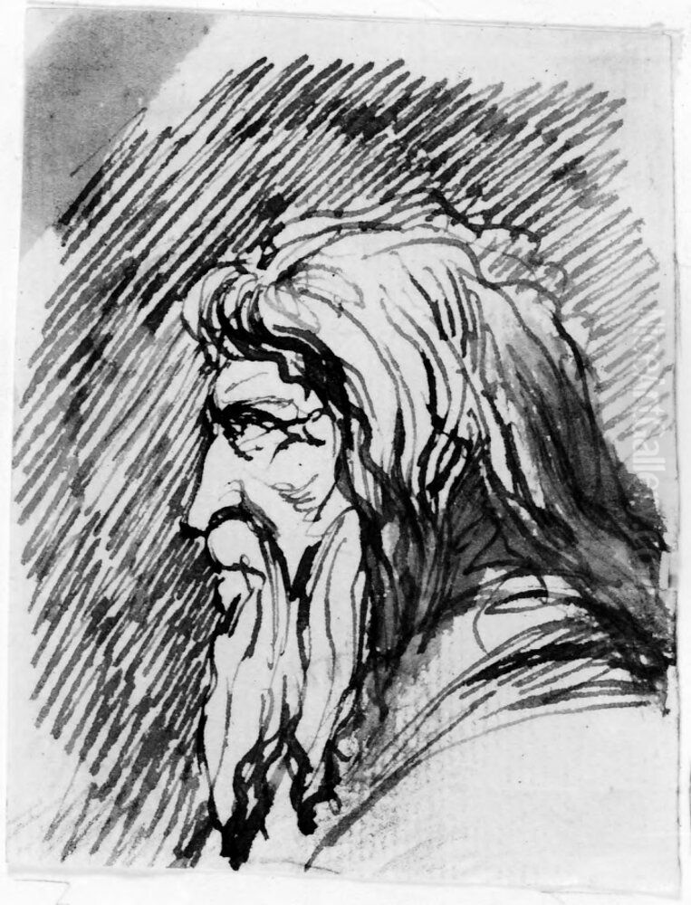 Jupiterhuvud Oil Painting by Johan Tobias Sergel