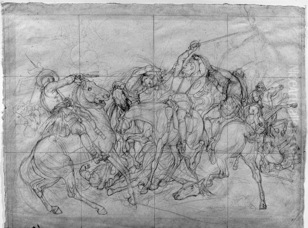 Gustav II Adolf i slaget vid Stuhm Oil Painting by Carl Wahlbom