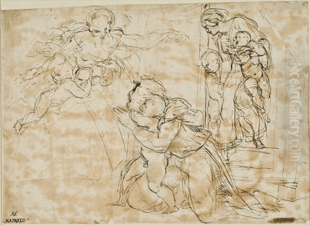 The Lord blessing Noah after the Flood Oil Painting by Raphael