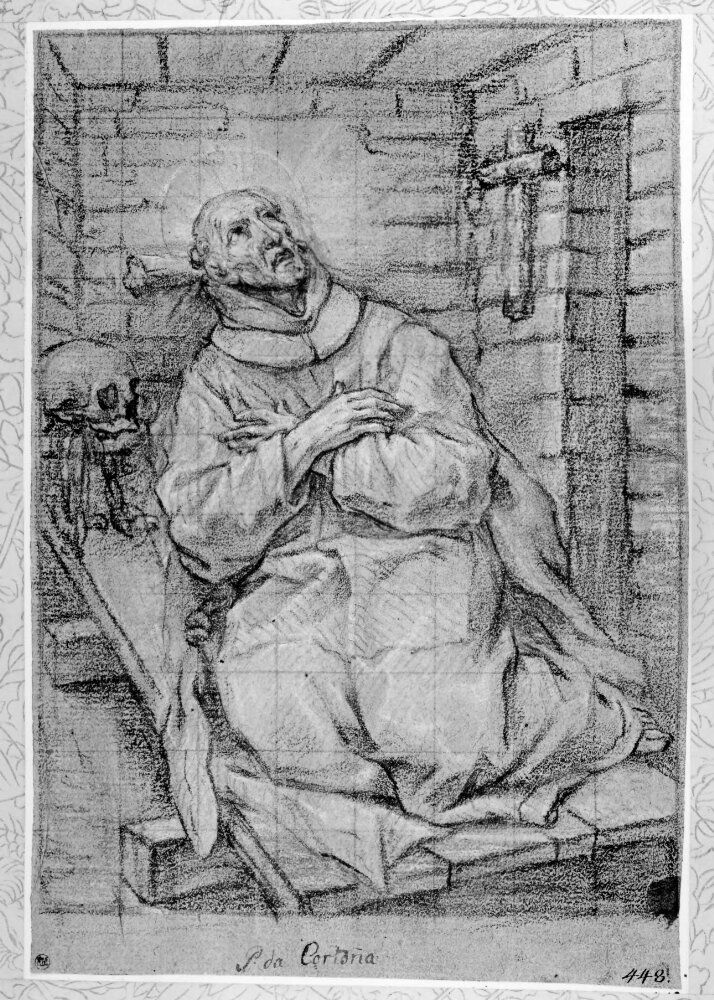 A penitent monk Oil Painting by Lazzaro Baldi