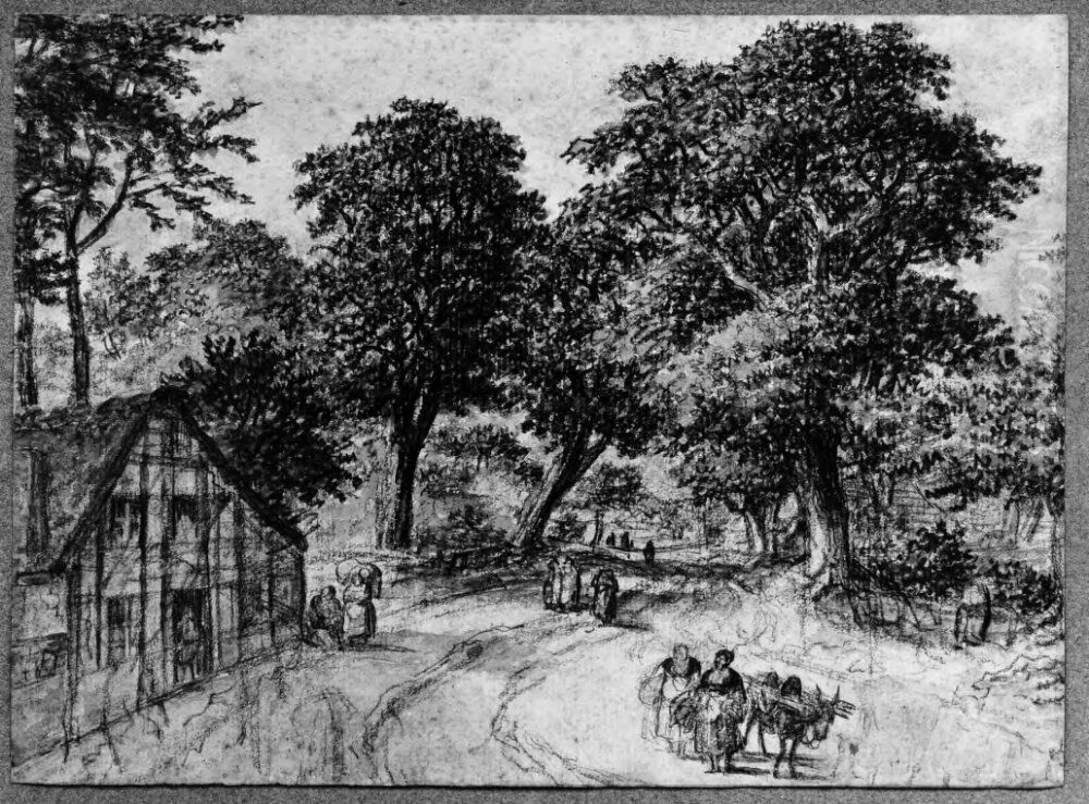 Landskap Oil Painting by Georges Michel