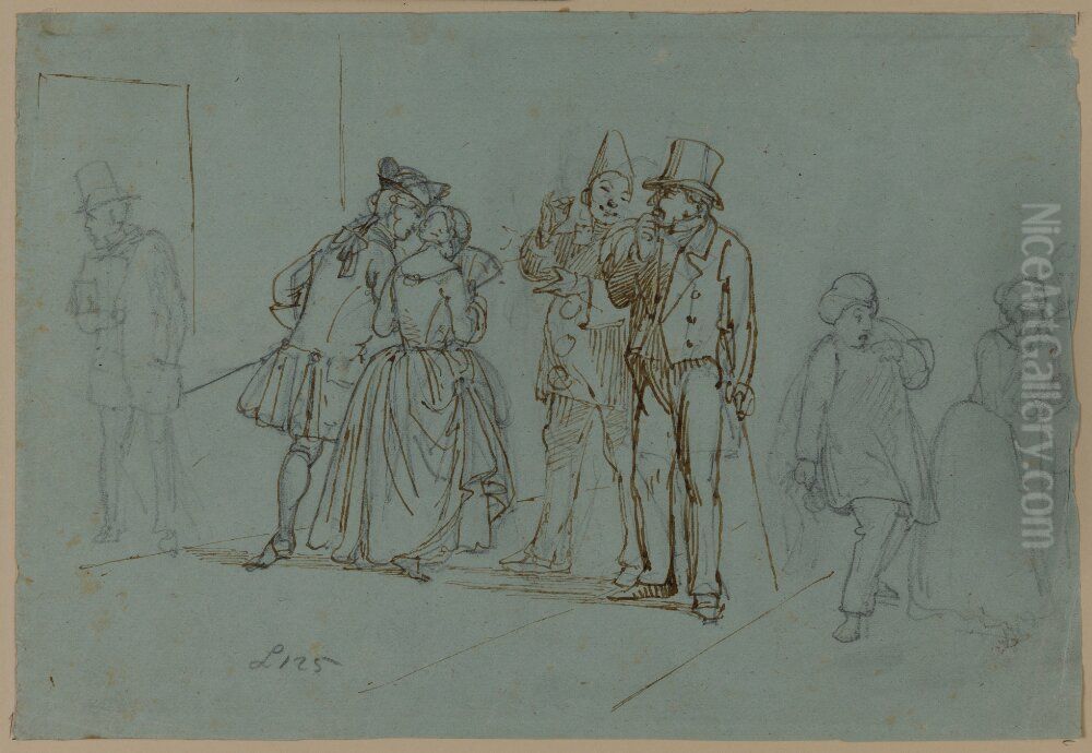 Romersk karneval Oil Painting by Wilhelm Marstrand