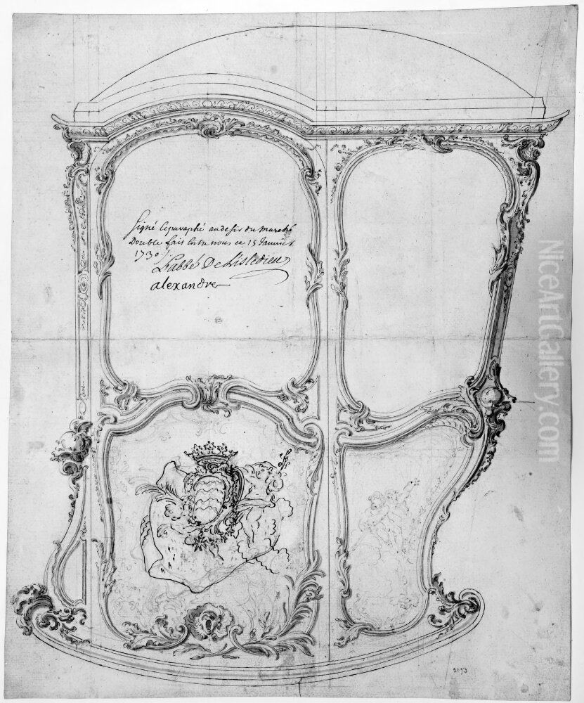 Vanstra sidan av kaross Oil Painting by Jacques de Lajoue