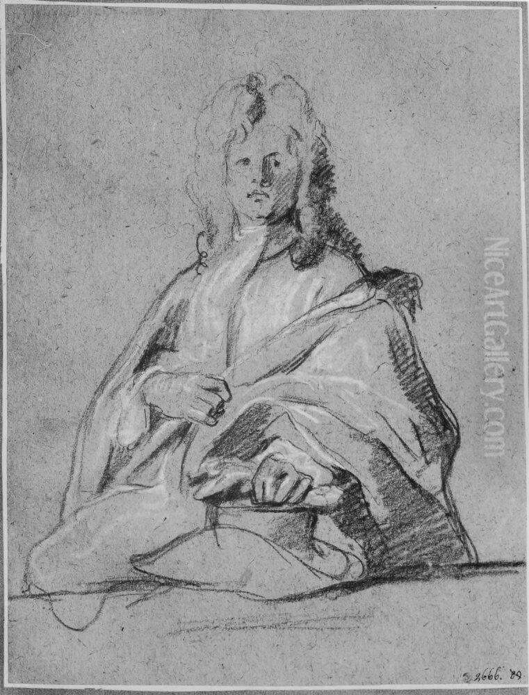 Portratt av advokat Oil Painting by Francois de Troy