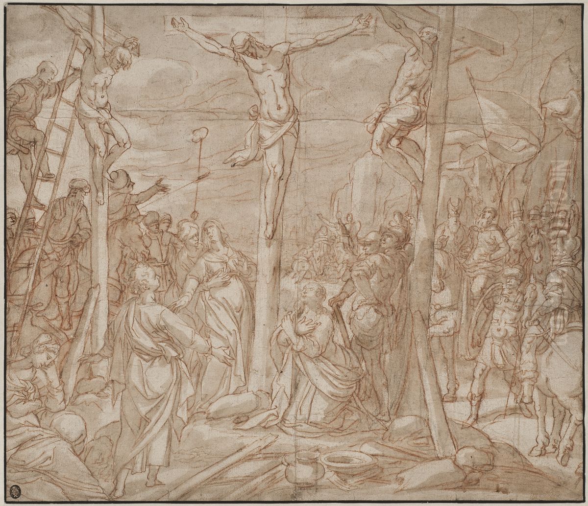 Korsfastelsen Oil Painting by Jan Luyken