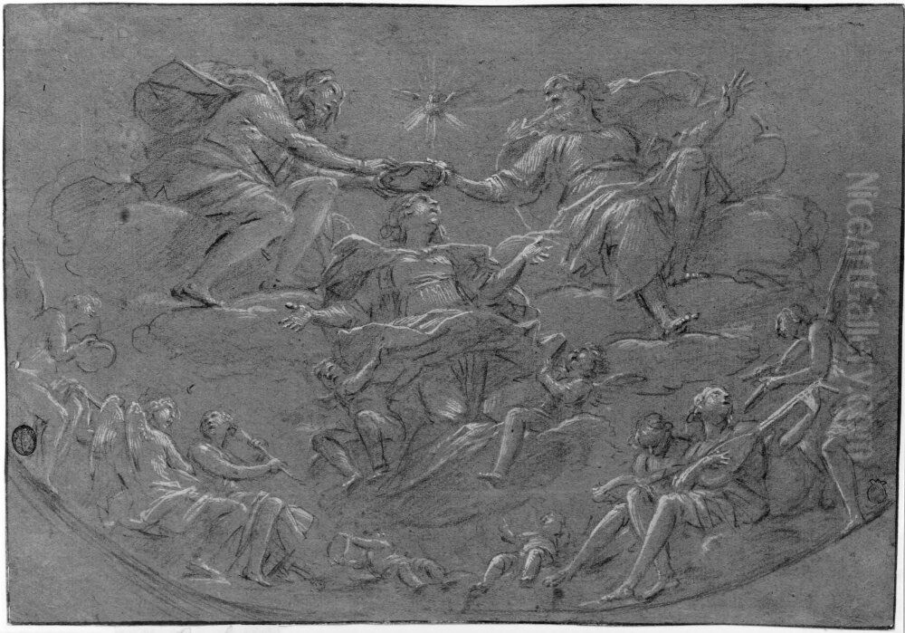 The coronation of the Virgin Oil Painting by Giovanni Baglione