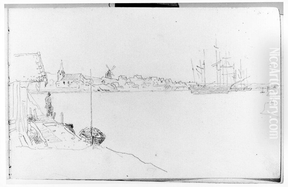 Skissbok, 42 blad. Fiskebackskil, Elghammar m.m. Oil Painting by Alfred Wahlberg