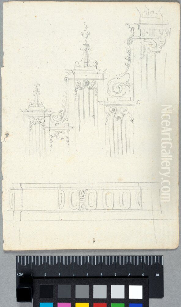 Study for the Organ by the High Altar of the Church of Hotel des Invalides, Paris Oil Painting by Claude III Audran
