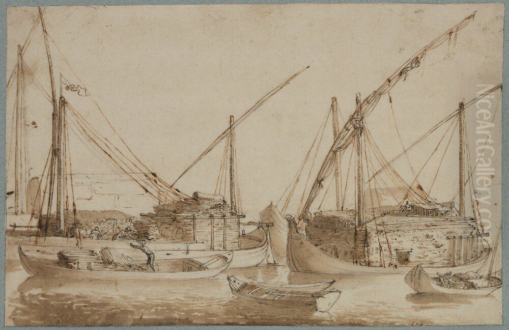 Timmerbatar Oil Painting by Luca Carlevarijs