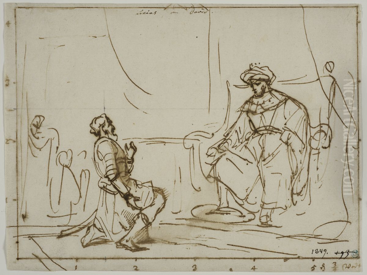 Uria framfor David Oil Painting by Gerbrand Van Den Eeckhout