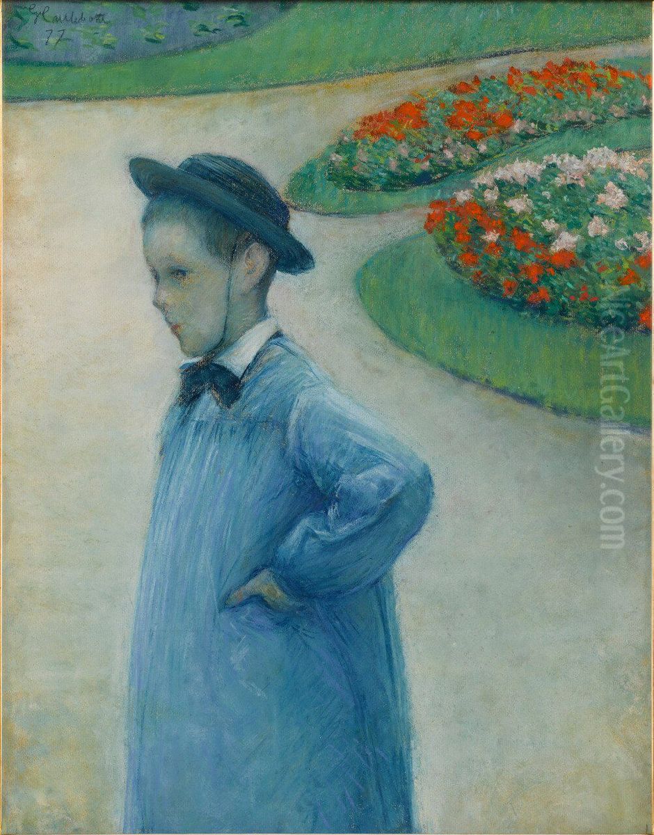 Portrait de Camille Daurelle dans le parc de Yerres Oil Painting by Gustave Caillebotte