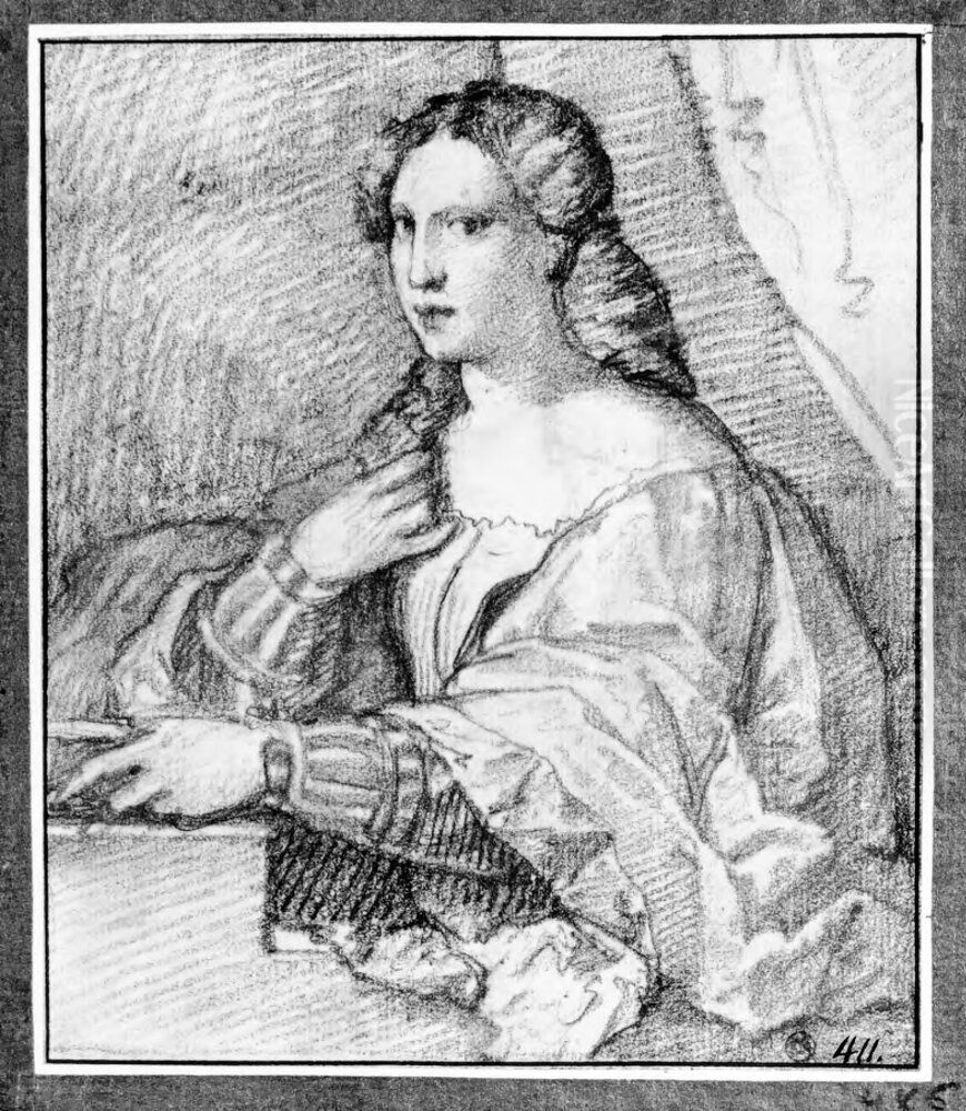 Portrait of a young lady Oil Painting by Federico Zuccari