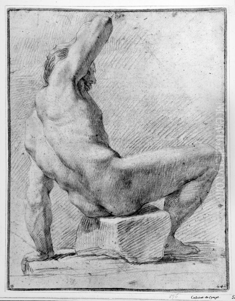 Reclining nude Oil Painting by Andrea Lanzani