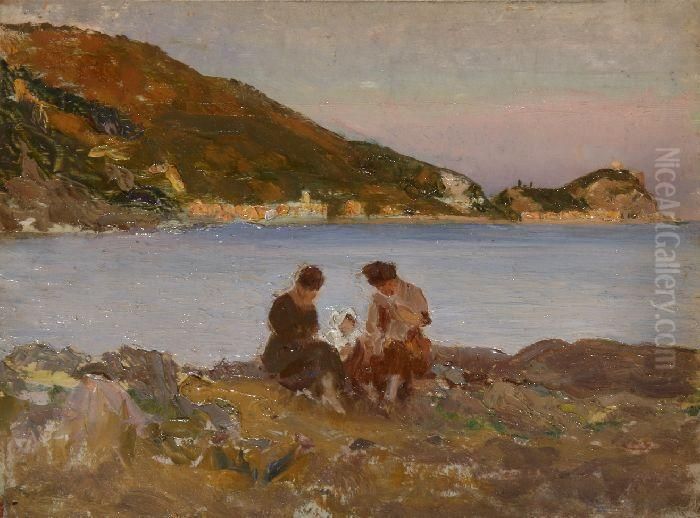 Sestri Levante Oil Painting by Arturo Calosci