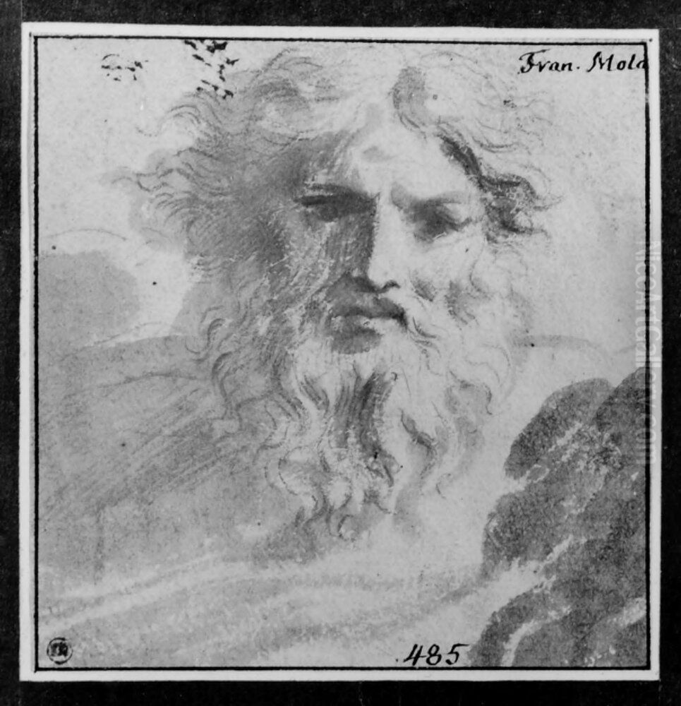 Head of God the Father Oil Painting by Pier Francesco Mola