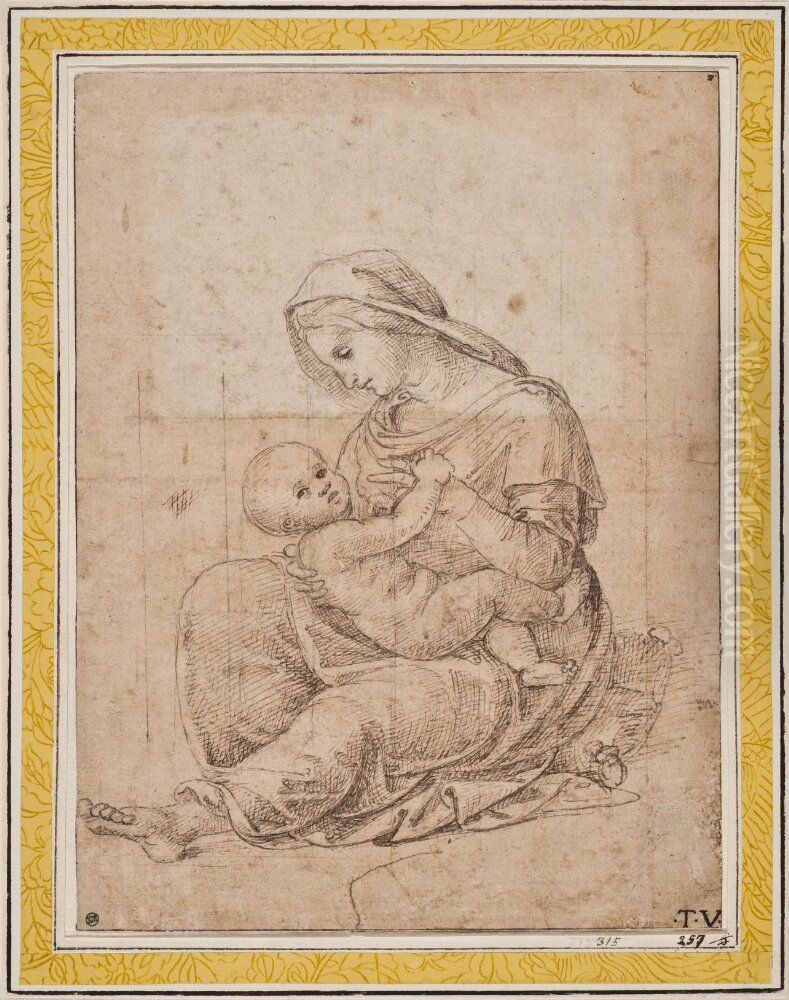 Madonna and Child Oil Painting by Timoteo Viti