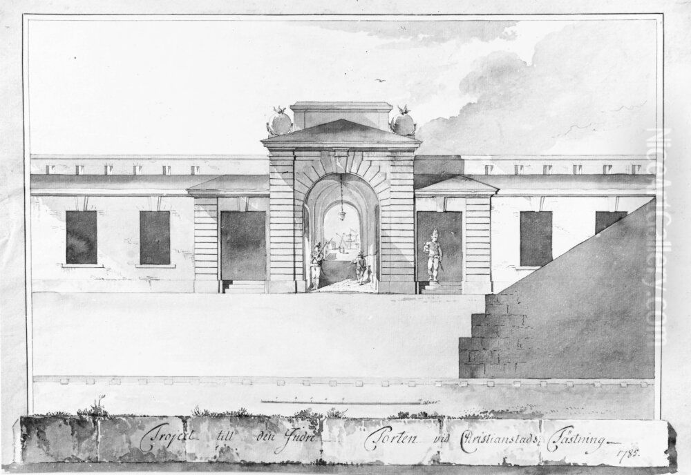 Forslag till fastningsport Oil Painting by Jean Eric Rehn