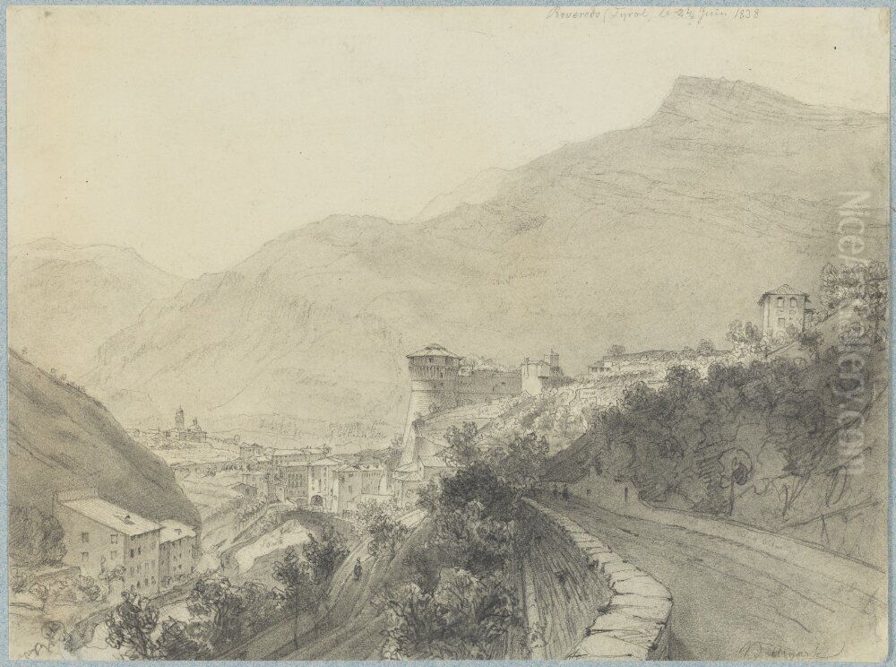 Roveredo, Tyrol Oil Painting by Carl Johan Billmark