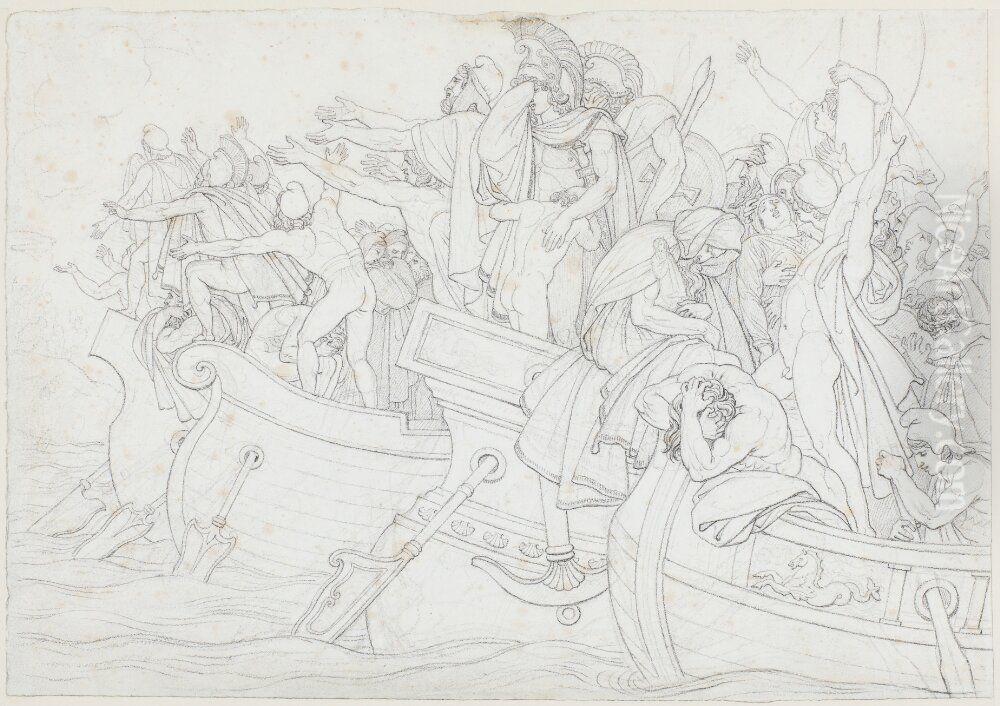 The Trojans Taking Leave of Their Country Oil Painting by Anne-Louis Girodet de Roucy-Triosson