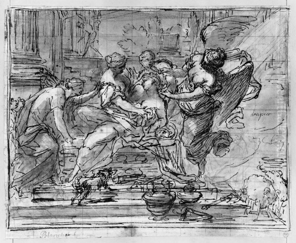 The Death of Dido Oil Painting by Thomas Blanchet