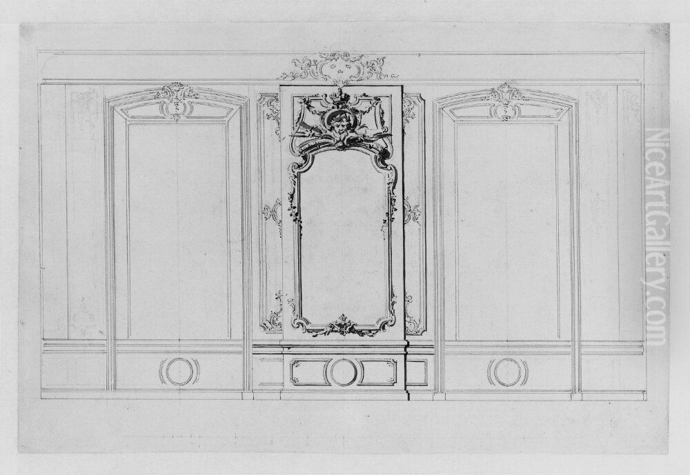 The Royal Palace, Stockholm, The Audience Chamber of Prince Carl Oil Painting by Jean Eric Rehn