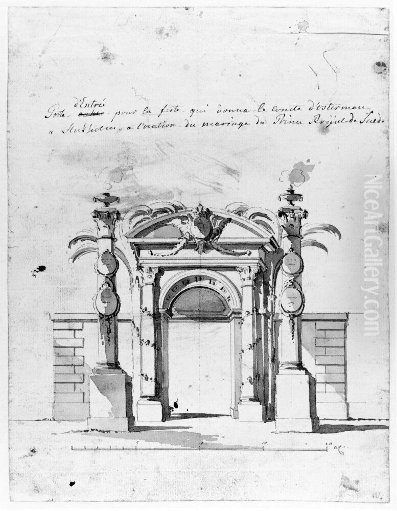 Festdekoration Oil Painting by Jean Eric Rehn