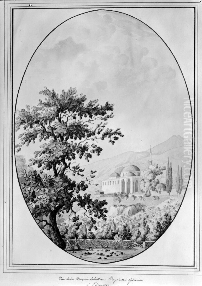 Bajasid I Jilderims moske i Brussa Oil Painting by Carl Gustaf Lowenhielm