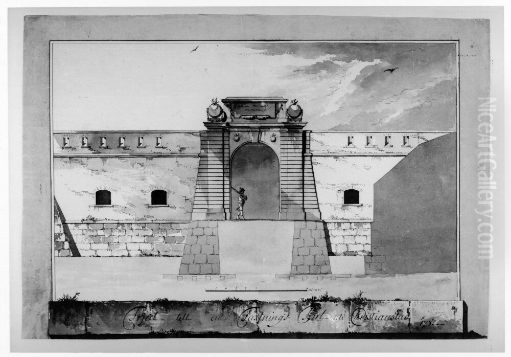 Forslag till fastningsport Oil Painting by Jean Eric Rehn