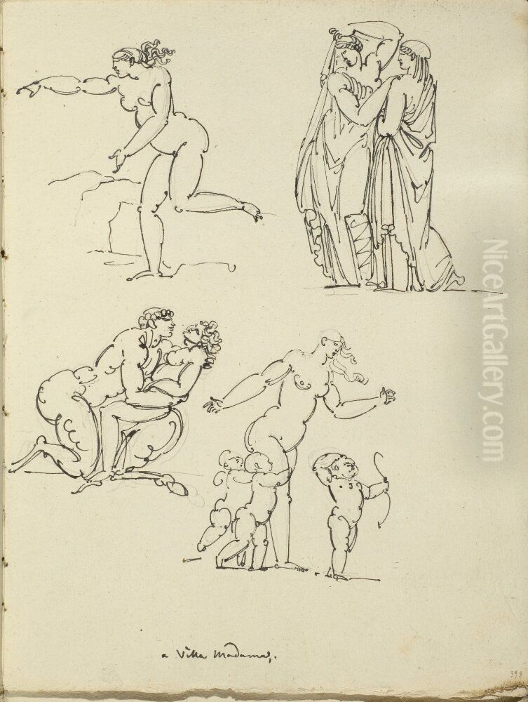 Skissbok Oil Painting by Louis Masreliez