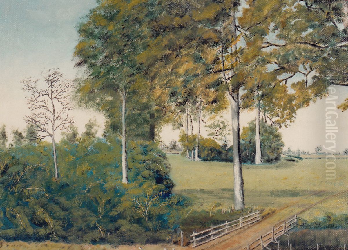 Puente en Ayentemo Oil Painting by Eugenio Cruz Vargas