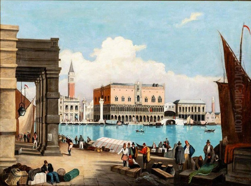 Doge's Palace, Venice Oil Painting by Samuel Prout