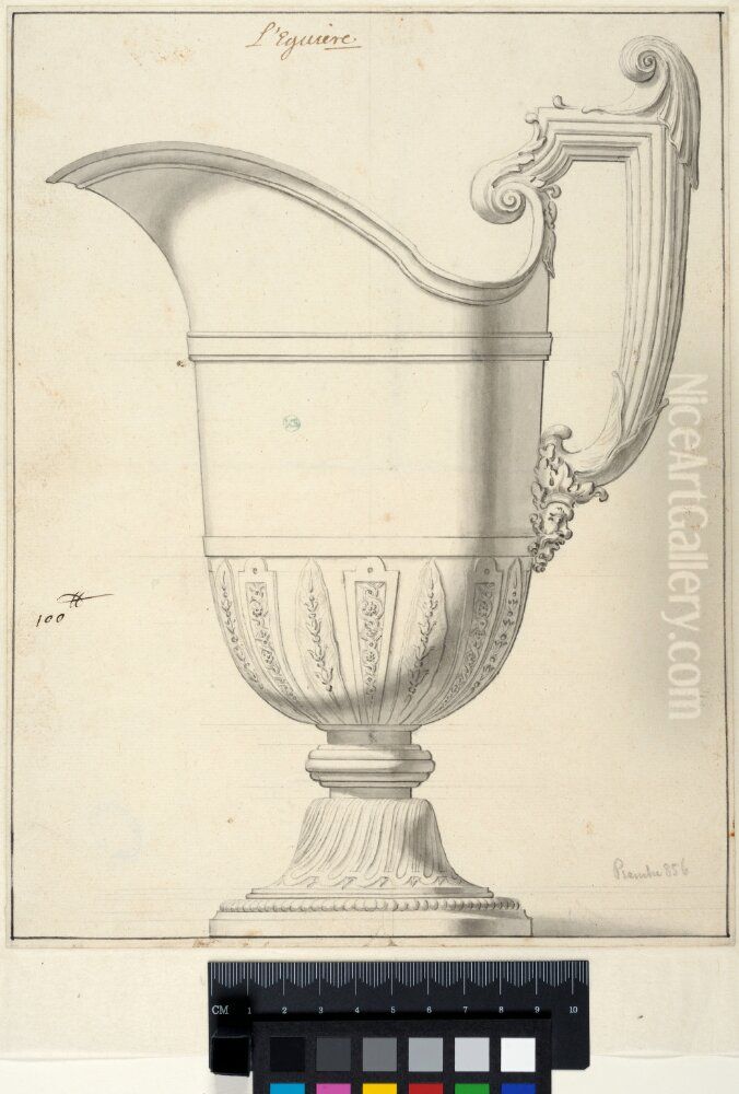 Jug from the Toilet Set of the Countess Oxenstierna Oil Painting by Nicolas De Launay