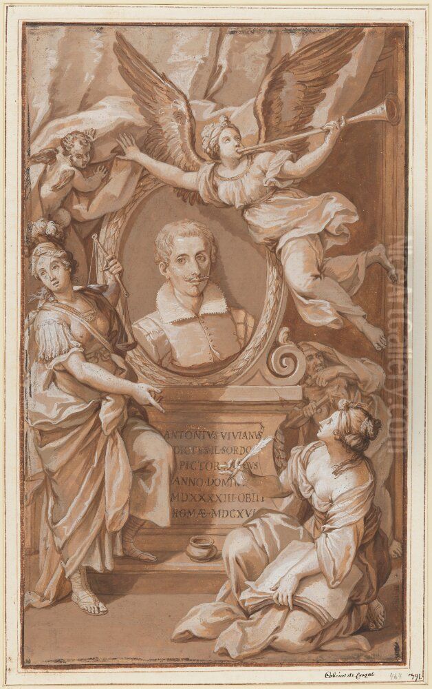 Portrait of Antonio Viviani il Sordo Oil Painting by Domingo Maria Sanni