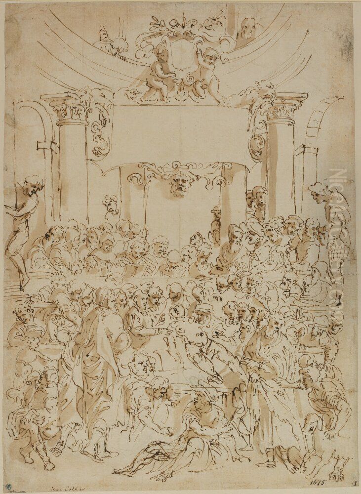 Utkast till titelbladet i Andreas Vesalius 