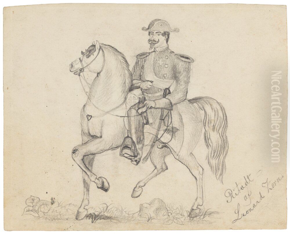 Riding military Oil Painting by Anders Zorn