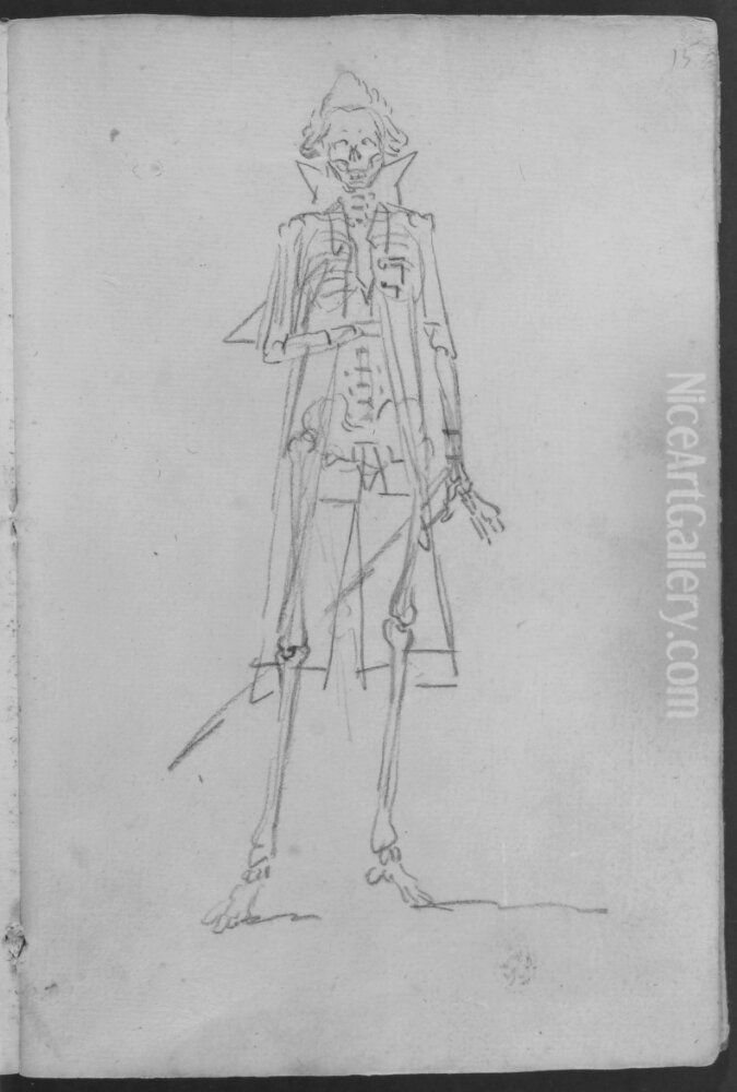 Benrangel iklatt mansdrakt. Ingar i skissbok om 46 blad Oil Painting by Francois-Andre Vincent