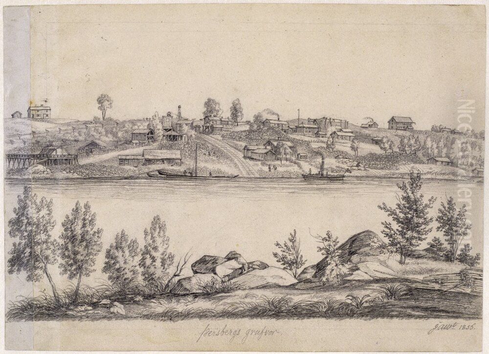 Persbergs gruvor Oil Painting by August Winqvist