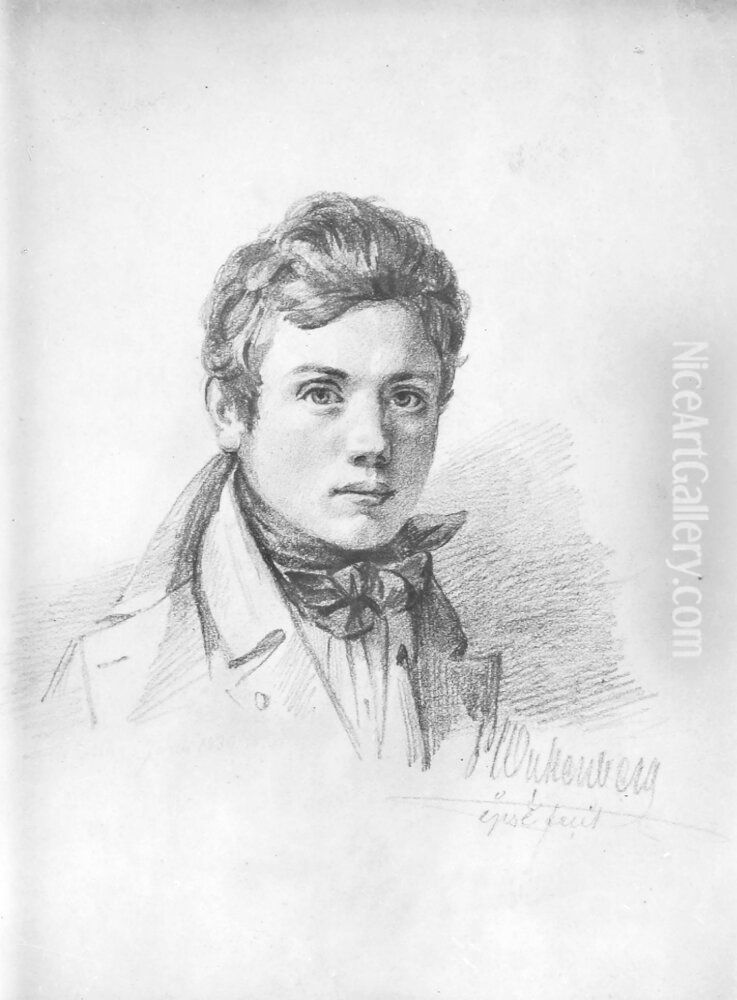 Sjalvportratt Oil Painting by Per Wickenberg