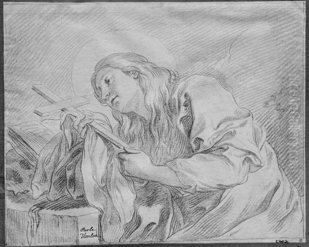 Den botfardiga Magdalena Oil Painting by Charles-Andre van Loo