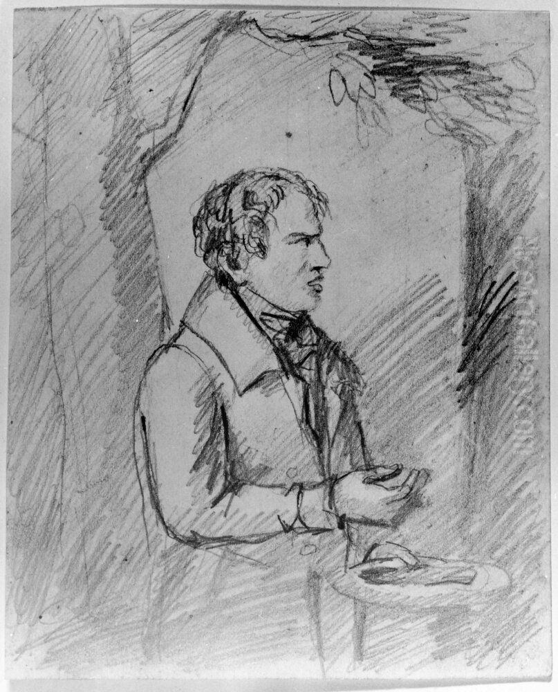 Sangare med hatten i hand Oil Painting by Erik Wahlbergson