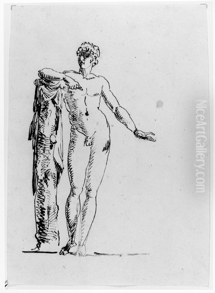 Figurstudie Oil Painting by Johan Tornstrom